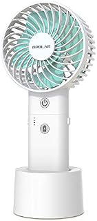 OPOLAR Battery Operated Handheld Personal Fan with Base, 10W Quick Charge Small Portable