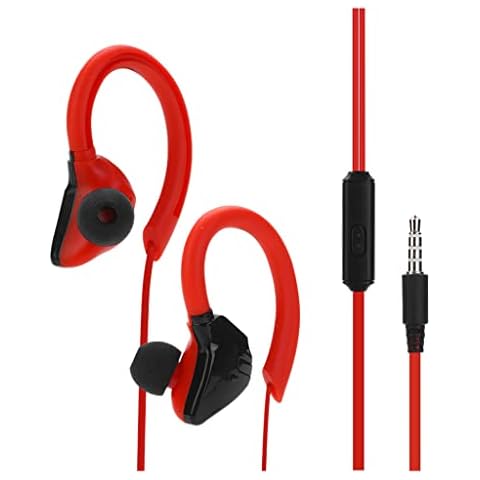 HDBD Sports Earbuds Wired with Microphone Wrap Around Earphones Cover