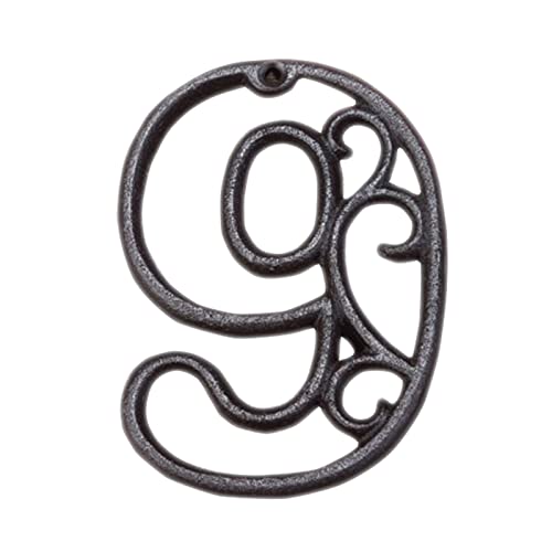 Placa número dirección retro con diseño de recorte para puertas e interiores elegantes