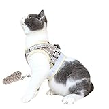 Der Spezialklettverschluss wird im Nacken- und Brustbereich angebracht, ein Kunststoff-Verschluss sorgt dafür, dass die Katze das Geschirr nicht abwerfen bzw. sich daraus befreien kann.