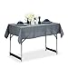 Produktbild Relaxdays Tischdecke wasserabweisend, pflegeleicht, Polyester-Tischtuch, bügelfest, Gartentischdecke eckig 110x140, grau