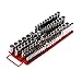 80pc Socket Organizer | ARES 70177 |1/4-Inch, 3/8-Inch, 1/2-Inch Drive Socket Rails Hold 80 Sockets and Keep Your Tool Box Organized