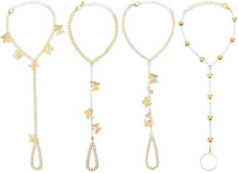 KFHENSOMR 4-pc hand chain bracelets