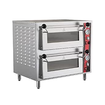 KPO-18-DD Double Deck Countertop Pizza/Bakery Oven with Two Independent Chambers - 3200W, 240V