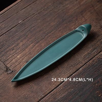 Räucherkegelhalter Boot Keramik Stick Weihrauch Brenner Zen Sandelholz Weihrauch Halter Retro Tee Zeremonie Zubehör Weihrauch Wasserfall(B)