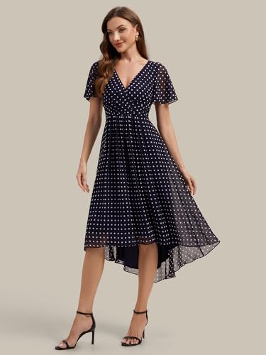 Robe d'invitée mariage fluide coupe asymétrique évasée - 5