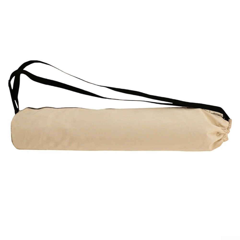 RemixAst Sac à dos robuste pour tapis de yoga en toile épaisse avec large ouverture à fermeture éclair pour un rangement sécurisé et un accès facile - Jaune