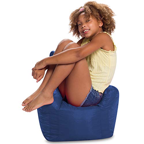 Posh Creations Pasadena Bean Bag Toddlers And Kids, Comfy Chair For Children, Soft Nylon-Navy #TOP2
