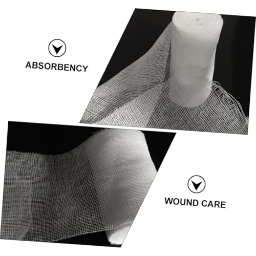 10 piezas de vendas de gasa para primeros auxilios 8x600 cm, desechables y transpirables para cuidado de heridas en emergencias y entrenamiento deportivo miniatura 3