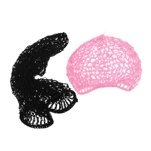 FOMIYES 2 Piezas Rede de Ganchillo para Mujer Gorro Protector de Malla Transpirable y Elástico Poliéster para Dormir y Cuidar Cabello