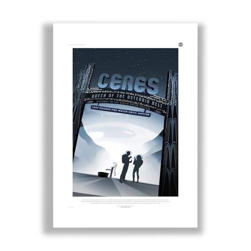 Affiche NASA Ceres d'art mat Spiffing Prints XL pour créer un salon design et cosmique
