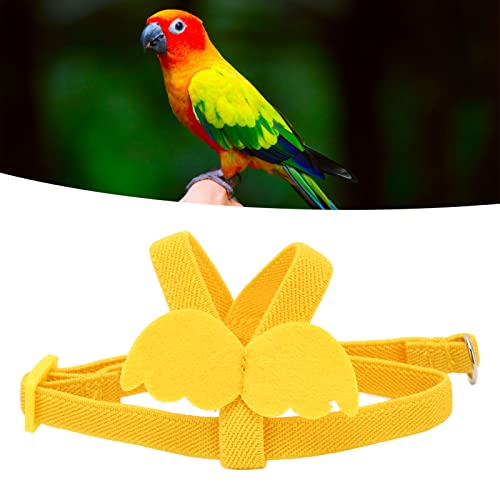 Image of Bird Harness Leash, Premium Bird Harness and Leash Pet Outdoor Flying Rope Training Supplies for Parrots Pigeons Birds(Yellow)