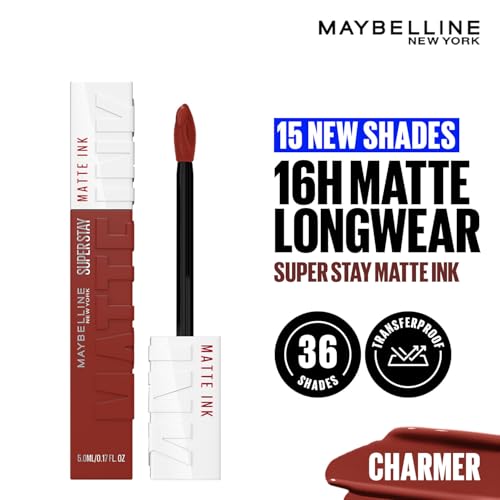 Image of Maybelline New York Superstay Matte Ink Liquid Lipstick - 16H Longwear Matte | Charmer, 5ml