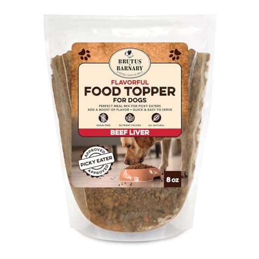 BRUTUS & BARNABY Dog Food Topper - Beef Liver - Enhance Your Dogs Meal with This Flavor Packed Mix - Sprinkle On Dog Food Flavoring for Picky Eaters - Just One Single Ingredient