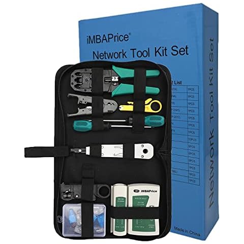 iMBAPrice RJ45/RJ11/RJ12/CAT5/CAT6 All-in-one Network Tester Plier Manual Combination Tool Kit Set Cover
