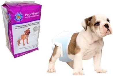 Poochpad Products, Inc, Poochpants Disposable Diapers For Dogs, 12 Pack