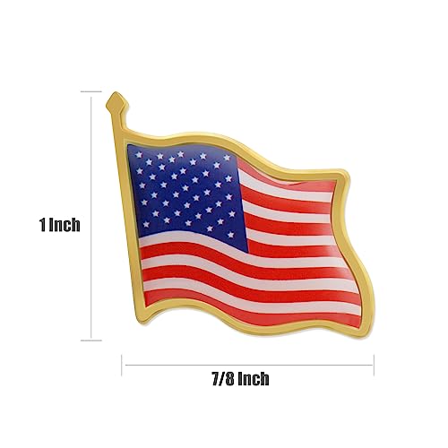 50/100/200/300Pack American Flag Lapel Pins Bulk Metal - USA United States Patriotic Souvenir Badge Pins For Memorial Veteran Day Patriotic Party4