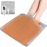 Favoreal 2025年新モデル 電気足温器 フットウォーマー【６段温度調整 4段階タイマー機能】ホットカーペット ミニ 足元ヒーター デスク 40cm*40cm 小型 暖房器具 柔らかフランネル 速暖 防臭 軽量 足置き ホットマット あったかグッズ 省エネ 電気代安い 過熱保護 丸洗い可 収納簡単 一人用 電源コード式 在宅 オフィス 部屋用 勉強用 暖かい 冷え症対策 防寒対策 グレー