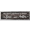 Jetec the secret ingredient is always love and butter sign funny wood kitchen sign funny farmhouse wall kitchen decor rustic kitchen wall decoration 157 x 47 inchbrown  urban country home decor