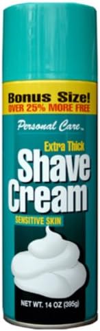 Personal Care® 90475-0 Extra Thick Shave Cream For Sensitive Skin, 14 Oz (Pack of 12)