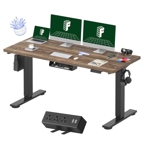 Image of FLEXISPOT EN2 60 inchx24 inch Standing Desk with Power Strip Bundle