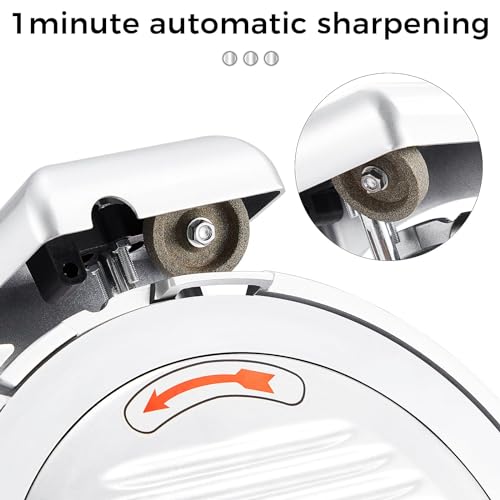 Premium Deli Slicer for Home & Commercial Use - 800W Powerful Motor, 0-18mm Adjustable Thickness, 12" Stainless Steel Removable Blade, Easy to Clean, and Safe Operation.