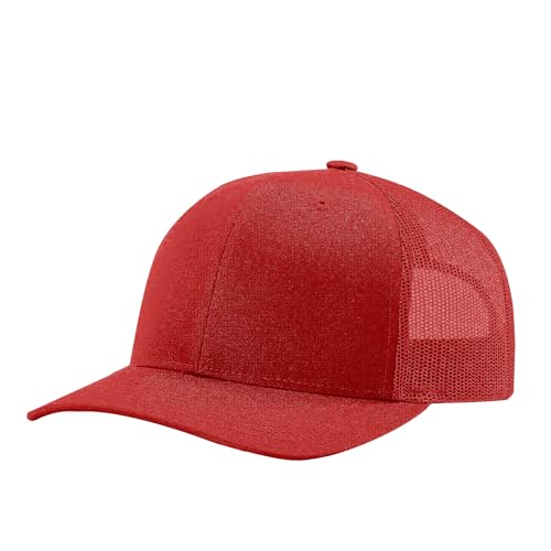 Image of TZ Promise Men Women Plain Cotton Trucker Cap with Breathable Mesh Back, Snapback Baseball Hats