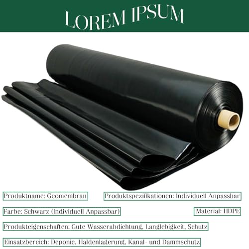 Membrane imperméable haute densité revêtement résistant pour étang de carpes koï