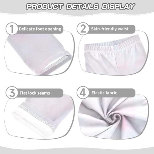 Abstract Blue Pink Cloudy Girls Leggings,Workout Leggings for Girls Toddler Athletic Leggings Size for 3-10T3