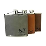 Personalized Leather Flask, Groomsmen, Engraved, Hip, Custom, Monogrammed, for Groomsmen, Groomsman
