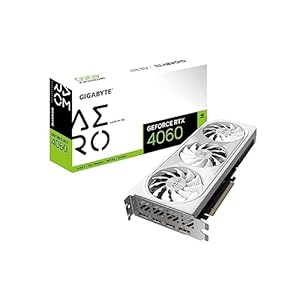 GIGABYTE GeForce RTX 4060 AERO OC 8G Graphics Card, 3X WINDFORCE Fans, 8GB 128-bit GDDR6, GV-N4060AERO OC-8GD Video Card