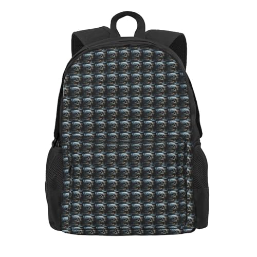 Mochila para adulto con estampado de calavera resistente al agua miniatura 2