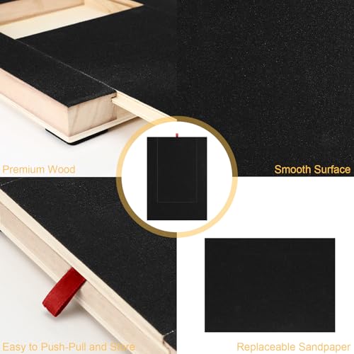 Kratzbrett für Hunde mit Leckerlibox und Krallenschleifer - 1 Ersatzblatt Schleifpapier für Nagelpflege bei Hunden