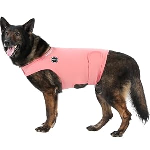 Dog Anxiety Jacket, Skin-Friendly Dog Calming Shirt – Dog Coat for Thunder, Fireworks, Vet Visits and Separation – Keep Pet Calm Without Medicine & Training, Anti Anxiety, Pink, Medium