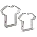 T-Shirt/Jersey Cookie Cutters 2-Pc. Set Made in USA by Ann Clark, 3.75