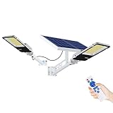 reflector solar ✔ [Farola superbrillante] : 2835 perlas de lámpara LED proporcionan 6500K de luz natural en exteriores. Puede elegir el modo automático / modo de sincronización de 3-5-8 horas y ajustar el brillo con el control remoto.