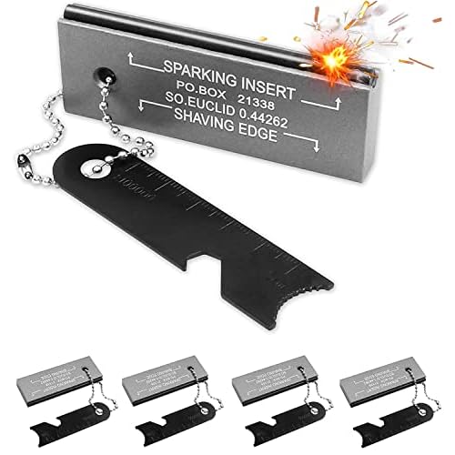 Fire Starter Survival Kit, Magnesium Waterproof Matches Ferro Flint Block,Outdoor Survival Firesteel Gears with Striker for Camping Hiking Hunting Emergency