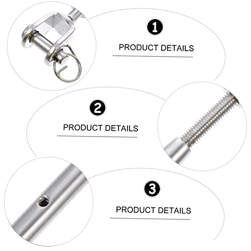 Tensores de acero inoxidable para cable, cuerpo cerrado, tornillo, uso pesado para ajuste seguro en aparejos y levantamientos miniatura 6