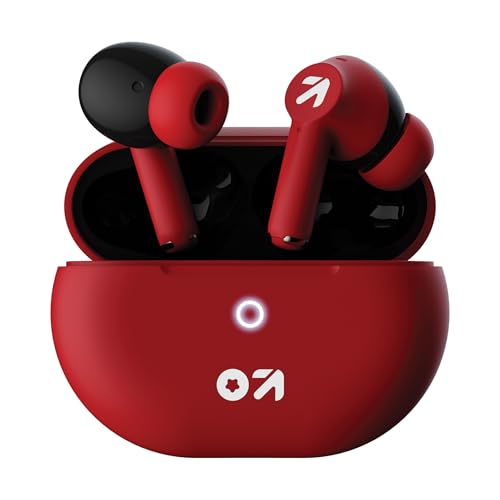 GOBOULT K40 True Wireless in Ear Earbuds with 48H Playtime, Clear Calling 4 Mics, 45ms Low Latency Gaming, 13mm Bass Drivers, Type-C Fast Charging, Bluetooth 5.3 Ear Buds (Berry Red)