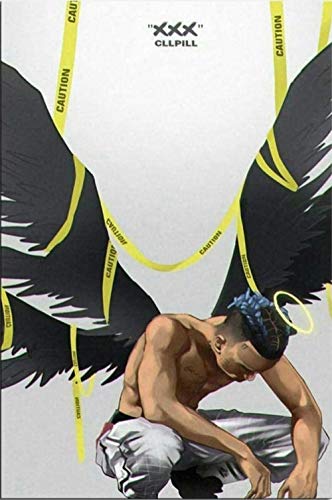 Surfilter Xxxtentacion Poster sur toile et décoration murale pour chambre à coucher 40 x 60 cm Sans cadre Cover