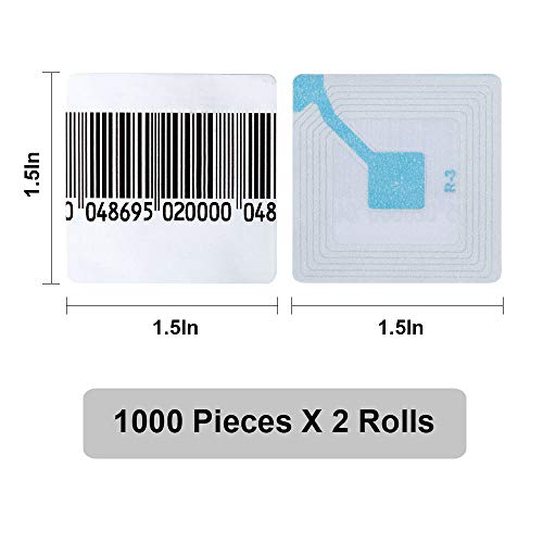 8.2 MH RF Security Tags Soft Labels With Mock Barcodes For Retail