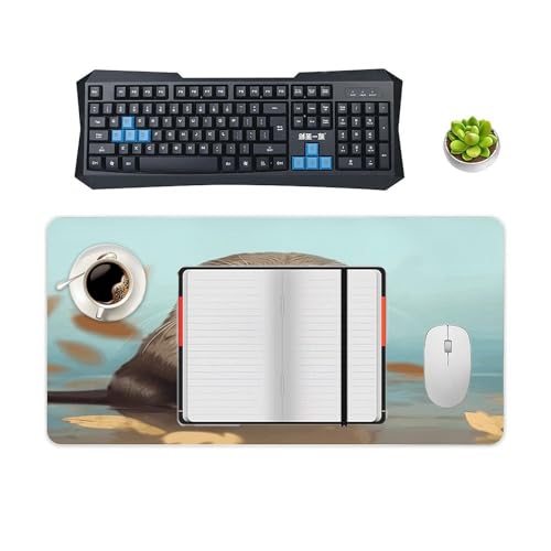 Pad de escritorio Cute Otter de goma grande 60x30 cm miniatura 4