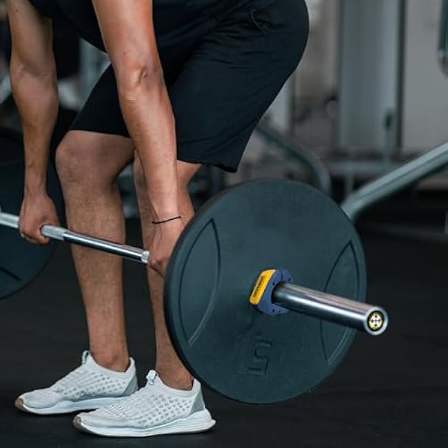 POWER GUIDANCE 2 inch Magnetic Barbell Collars, Quick Release Barbell Clamps for Olympic Lifts and Strength Training (Blue)