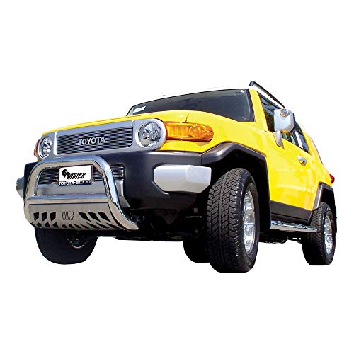 Image of ARIES 35-2003 3-Inch Polished Stainless Steel Bull Bar, No-Drill, Select Toyota FJ Cruiser