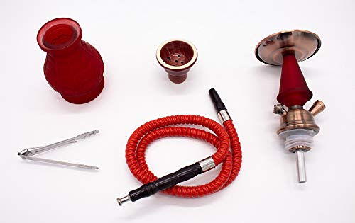 CT Shisha Set, Wasserpfeife, Mini Shisha for travel, klein Wasserpfeife für Reise, ca. 30 cm Hohe, ideal für 1 bis 2… – Bild 3