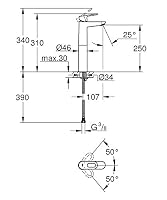 Grohe Bauloop Waschtischarmatur, XL-Size, für Waschschüsseln, XL-Size, glatter Körper, 23764000 – Ansicht 2