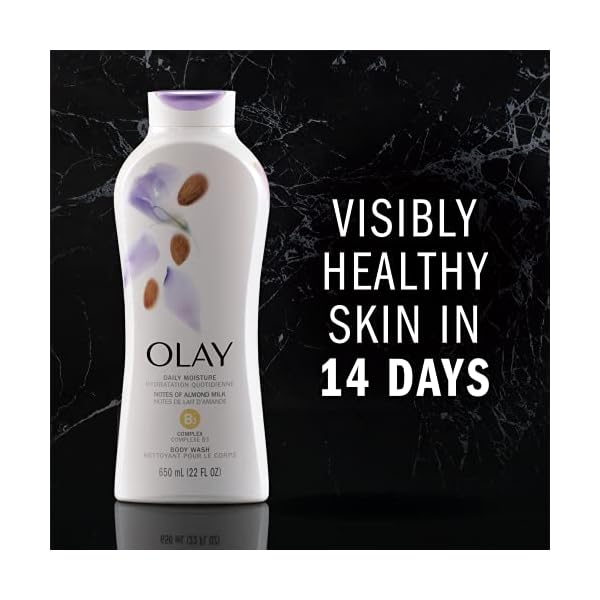 Body Wash for Women by Olay, Daily Moisture with Almond Milk Body Wash, 22 oz, (4 Count)