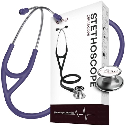 Image of OTICA Classic Dual Head Stainless Steel Stethoscope - Tunable Diaphragm - Premium Acoustics for Doctors, Nurses, Students - Adult & Pediatric Use (Purple)