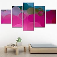 SIGNWIN 5 Panel Canvas Wall Art Modern Art Abstract Fluids for Home Decorations Ready to Hang - 60