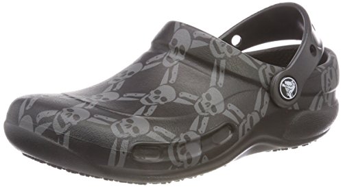 Image of Crocs Unisex Bistro Graphic Clog Clog, Black Black Smoke 05m, 9 UK
